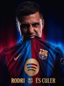 Rodri, novo jogador do Barça até 2030. / @FCBarcelona_br