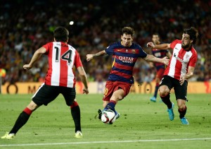 Messi marcou o único gol do Barça.