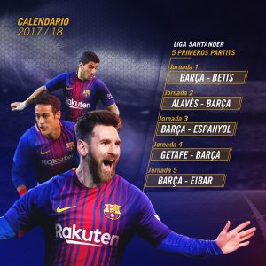 Calendário do Barça na Liga