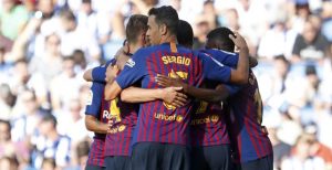 Jogadores do Barça