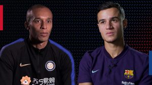 O cara a cara entre Miranda e Coutinho / FCB