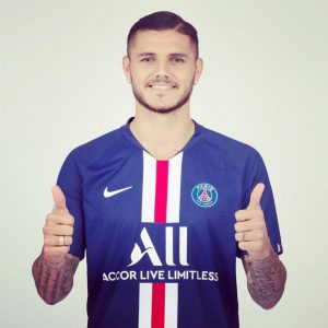 Icardi, no dia da sua apresentação no PSG.