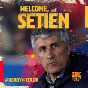 Quique Setién, novo técnico do Barça.