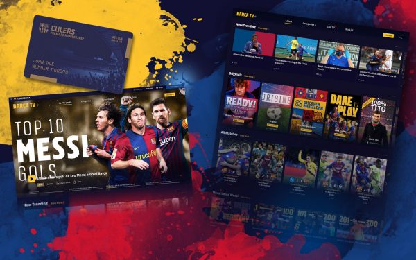 A foto promocional da Barça TV+, a nova plataforma de streaming digital do Barça.