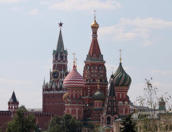Imagem da catedral de San Basilio e do Kremlin, em Moscou, durante a Copa do Mundo da FIFA Rússia 2018. / Foto: LDSportNews