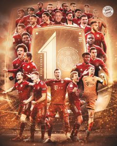 A imagem publicada pelo Bayern para comemorar o decacampeonato alemão. / Twitter: @FCBayern