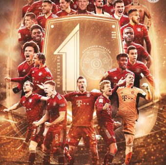 A imagem publicada pelo Bayern para comemorar o decacampeonato alemão. / Twitter: @FCBayern