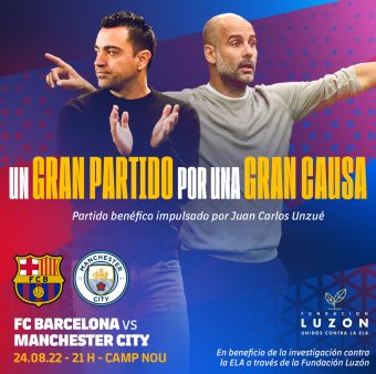 Barça e Manchester City farão um amistoso solidário para ajudar no combate a uma doença incurável. / Twitter: @FCBarcelona_br