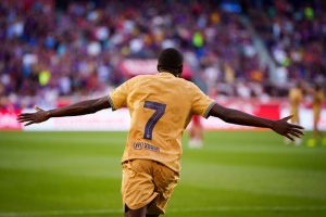 Dembélé, artilheiro do Barça na pré-temporada 2022, com cinco gols. / Twitter: @FCBarcelona_br