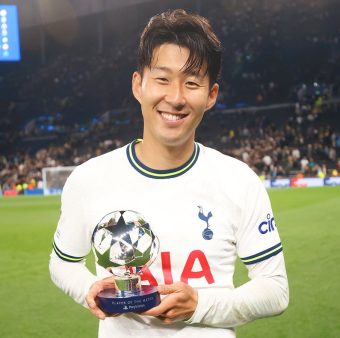 O atacante sul-coreano, Son Heung-min, foi eleito o craque da rodada da Champions League / Twitter: @SpursOfficial