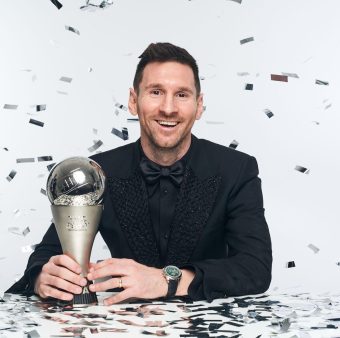 Leo Messi, vencedor do prêmio FIFA The Best 2022.