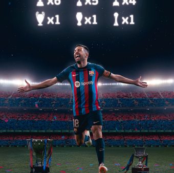 Jordi Alba, uma carreira vitoriosa no Barça. / Twitter: @FCBarcelona_br