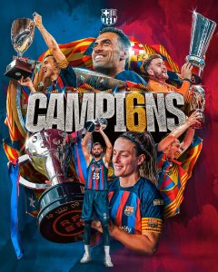 Barça, campeão espanhol em todas as suas modalidades profissionais. / Twitter: @FCBarcelona_br