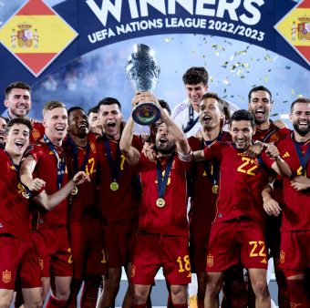 A Espanha conquistou o título da Liga das Nações 2022/23. / Twitter: @SEFutbol.