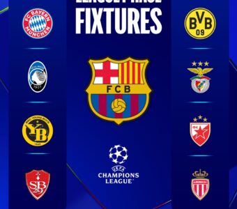 Assim ficou o grupo para o Barça nesse novo formato da Champions / Foto: Twitter @ChampionsLeague