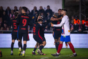 O Barça se classificou para as oitavas de final da Copa do Rei com um goleada por 4 a 0 sobre o Barbastro. / Twitter @FCBarcelona_br