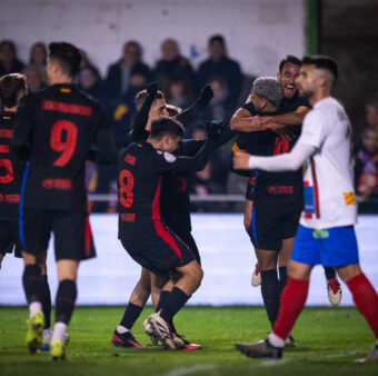 O Barça se classificou para as oitavas de final da Copa do Rei com um goleada por 4 a 0 sobre o Barbastro. / Twitter @FCBarcelona_br