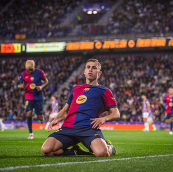 Fermín López marcou o gol da vitória do Barça por 2 a 1 sobre o Valladolid, pela LaLiga. / Twitter @FCBarcelona_br