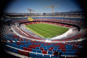 As obras do Spotify Camp Nou avançaram de forma rápida nas últimas semanas. / @FCBarcelona_br