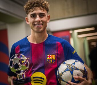 Fermín López, eleito o MVP do Barça vs Olympiacos e o Melhor Jogador da Semana na Champions League. / @FCBarcelona_br