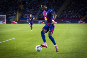 Marcus Rashford em ação contra a Real Sociedad, pela LaLiga. / @FCBarcelona_br