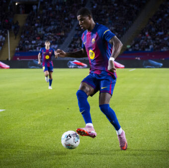 Marcus Rashford em ação contra a Real Sociedad, pela LaLiga. / @FCBarcelona_br