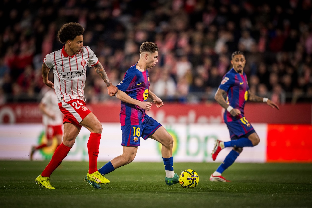 O Barça foi superado por um valente Girona no dérbi catalão, pela 24ª rodada da LaLiga. / @FCBarcelona_br
