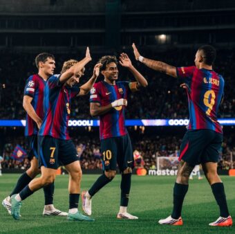 O Barça atropelou o Feyenoord na Champions League. / @FCBarcelona_br